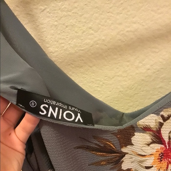 Gray Floral Dress - Picture 3 of 3